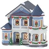 ACE TRADING-PORCELAIN P7595 CELEBRATIONS LIGHTED LARGE PORCELAIN HOME