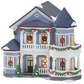 Ace Trading-porcelain P7595 "Celebrations" Lighted Large Porcelain Home