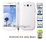 Andoroid4.2 3G/GSM SIMフリー デュアルSIM携帯電話 f9192 ホワイト