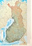 Wall-map of Finland with index. Scale 1:1000000. 82x120 cm.