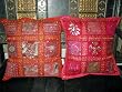 2 Vermilion Pink Zari Sequin Embroidery Toss Pillows Cotton Cushion Cover 16"x16"
