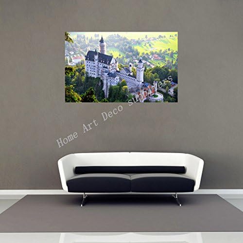 Neuschwanstein Castle Building Landscape Poster Print Home Decoration Wallpaper Waterproof Back Glue Paper Poster WFJ301