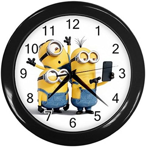Custom Fashion Home Decorative Despicable Me 2 Digital Round Quartz Wall Clock 9.65 Inch Good gifts!