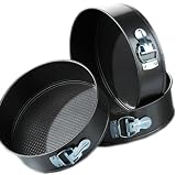 from ELITEHOUSEWARES BRAND NEW SET OF 3 NON STICK SPRING FORM CAKE TIN SET