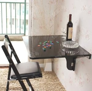 Wandklapptisch, Klapptisch, Holztisch, Esstisch aus Holz, 75x60cm,FWT01