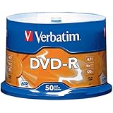 Verbatim 4.7 GB up to 16x Branded Recordable Disc AZO DVD-R 50-Disc Spindle 95101