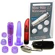 Hidden Flower Pocket Mini-Mite Purple Rocket Vibrator Adult Anal Sex Toy Kit