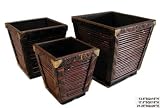 Handwoven Bamboo Planters Set of 3