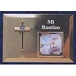 Guardian Angel Baptism Plaque with Cross and Shell, in English or Spanish, 5" x 7"