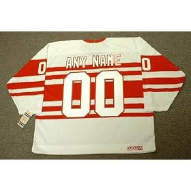 Buy DETROIT RED WINGS 1940's CCM Vintage Throwback Home NHL Hockey Jersey Customized with Any Name and... by CCM
