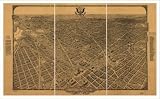 Historic Washington, District of Columbia DC), c. 1922, Bird's Eye View Map, Unframed, XL CANVAS