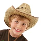 Kids Straw Cowboy Stetson Sun Hat 54/56 cms Ref: SC15IMAGE