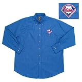 Philadelphia Phillies MLB "Matrix" Button Down Shirt (Blue)