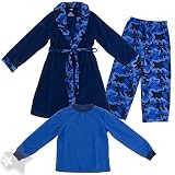 Blue Camo Pajama and Bath Robe Set for Boys