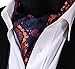 SetSense Men's Floral Paisley Jacquard Woven Self Cravat Tie Ascot