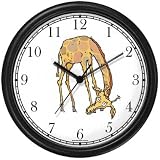 Giraffe Cartoon African Animal Wall Clock by WatchBuddy Timepieces (White Frame)