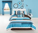 Best Quality Choppy Blue Queen Comforter Set By Pem America
