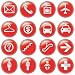 Airport and Travel Icons, Vector File Pictogram - 24H x 24W - Peel and Stick Wall Decal by Wallmonkeys