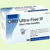 Ultra Fine III Short Insulin Pen Needle - 31 G x 8 mm - Box of 100