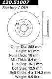 Centric Parts 120.51007 Premium Brake Rotor