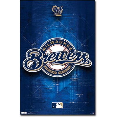 (22x34) Milwaukee Brewers Logo 2011 Sports Poster Print