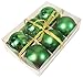 9pk 80mm Shatterproof All Green Christmas Tree Ornaments