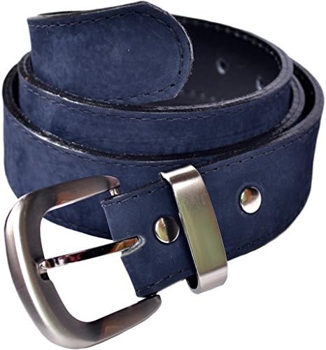 Atitlan Leather Blue Suede Leather Money Belt Blue 30