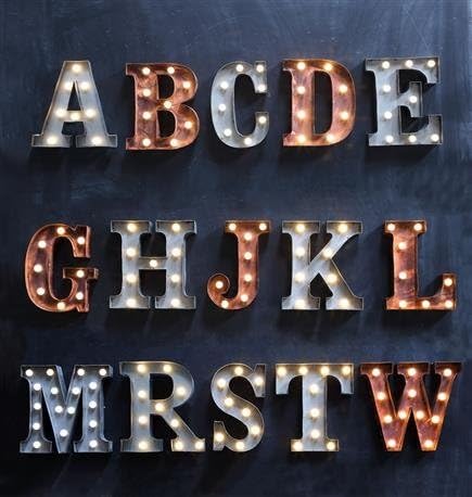 Marquee Metal Letters-Rust-S
