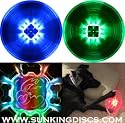 Black Jax Growler Light Up Dog Disc - Blue