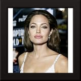 Angelina Jolie Custom Framed 12x12 Color Photo (White Dress)