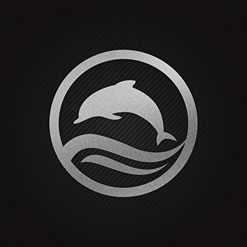 Decal Dolphin Figure waterproof Motorbike Activity Stable Teen room Matte_Silver (14 X 13.9 In)