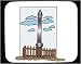 Decorated Mouse Pad with Canada, clouds, building, 