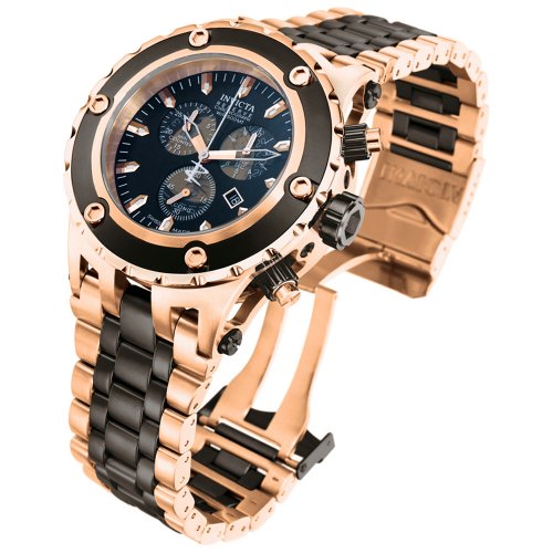 Invicta Men's 5214 Force Collection Rose Gold-Tone and Black Ion-Plated Chronograph Watch