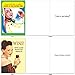 A1245 RED WHITE AND FUNNY: Assorted Box Of 10 Hilarious Birthday Cards, W/12 Envelopes (10 Designs, 1 Card Per Design)