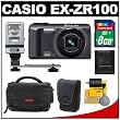 Casio Exilim EX-ZR100 High Speed Digital Camera (Black) with 8GB Card +(2) Cases + Flash + Accessory Kit Casio Exilim EX-ZR100 High Speed Digital Camera (Black) with 8GB Card +(2) Cases + Flash + Accessory Kit