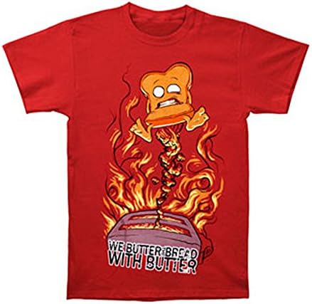 We Butter The Bread With Butter Men's Toaster T-shirt Large Red