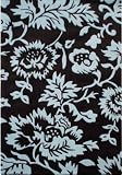 5X8 Contemporary Brown Floral Modern Area Rugs Carpet