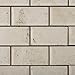Ivory Travertine 2 X 4 Honed & Beveled Brick Mosaic Tile - 6