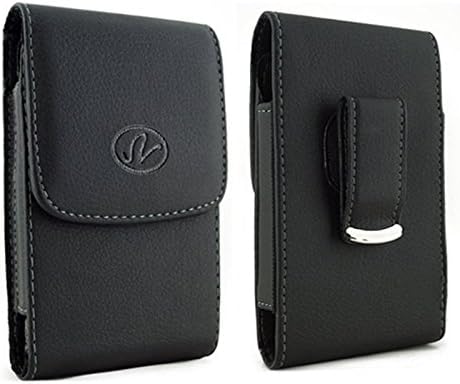 For Nokia 106 Large Oversize [Horizontal Leather Case ] with Metal Belt Clip (Perfect Fits with Mophie Juice Pack / Extended Battery / LIFEPROOF&amp; WATERPROOF , ARMOR CASE, BALLISTIC CASE, SHOCKPROOF CASE/Hybrid Thick Protective Cover Case On It)