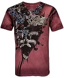 Remetee Caballero V-Neck T-Shirt Burgundy Vapor Wash