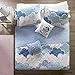 Urban Habitat Kids Cloud Bedding Blue, Geometric, Unicorn â€“ 5 Piece Kids Girls 100% Cotton Quilt Sets Coverlet, Full/Queen