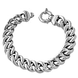 Fascinating Platinum Over Sterling Silver Curb Bracelet