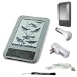 Protective Slim Flexible Durable Silicone Cover Case Skin For Kindle Wireless Reading Device, Wi-Fi, 6" Display Latest Generation + includes a Determination Hand Strap + Includes a Anti Glare Screen Protector + 3 in 1 Travel Charger Combo Set includes a USB Home and USB Car Charger with a USB Sync Data Cable for your Amazon Kindle