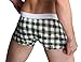 99extra Underwear, 3 Color Men's Plaid Milk Silk Skinny Boxer Briefs