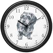 Dachshund Wire Haired Dog (MS) Wall Clock by WatchBuddy Timepieces (Hunter Green Frame)