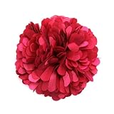 Azalea Satin Mum Fabric Flower Hair Clip & Pin Brooch: F10952