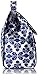 Vera Bradley Women's Cotton Lunch Sack Lunch Bag, Cobalt Tile, One Size
