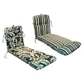 Reversible Chaise Cushion Black/Green - 22x74"
