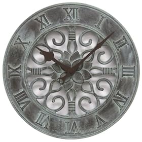 Chaney Instruments Acu-Rite 46039 14-inch Cast Aluminum Clock-Verdi