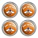 Save The Bees Honey Metal Craft Sewing Novelty Buttons - Set of 4